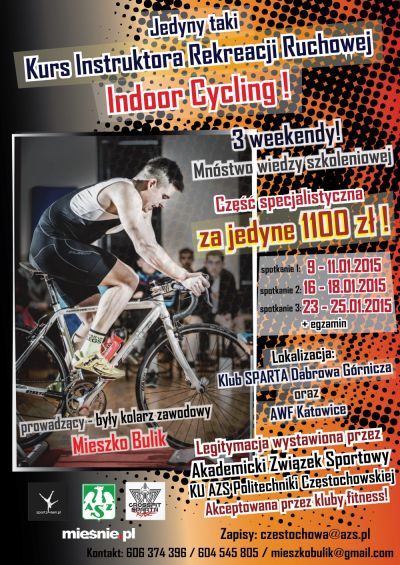 kurs instruktora Indoor Cycling - plakat