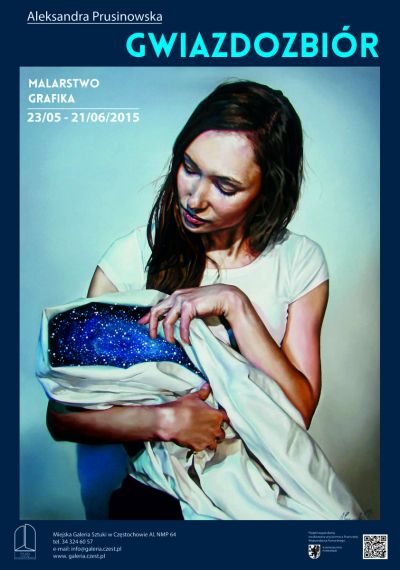 Plakat promujący wystawę Aleksandry Prusinowskiej