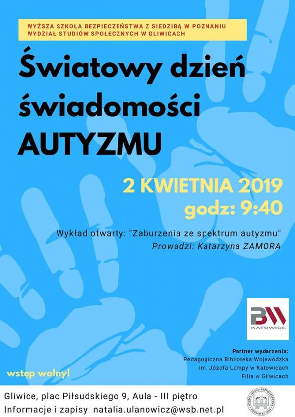Zaburzenia ze spektrum autyzmu - wykład otwarty w WSB w Gliwicach